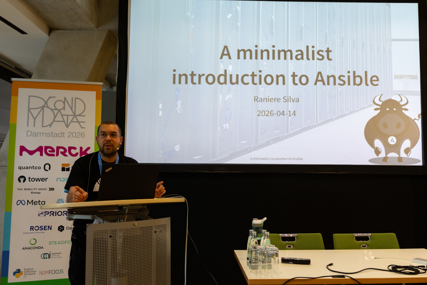 Photo of Raniere during Ansible tutorial