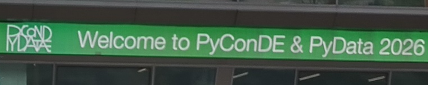 Photo of entrance of PyConDe2026.